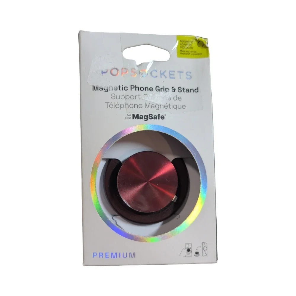 14-O PopSockets Premium MagSafe Round Phone Grip & Stand for iPhone - Oxblood